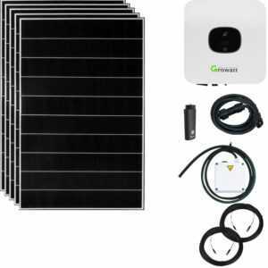 2000 Watt Plug & Play Solaranlage mit Aufputzsteckdose, Growatt Wechselrichter, EcoDelta