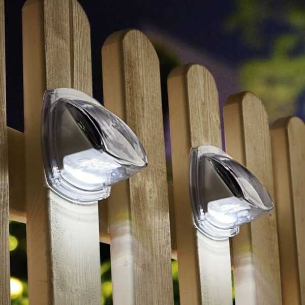 2er Pack Solar led Wandleuchte Sintra in Transparent - white - Heitronic