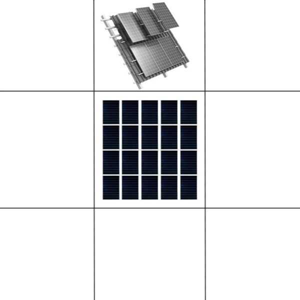 4-reihiges Solar-easy Klicksystem, schwarz, Hochkant-Verlegung, Dachpfanne für 4 Module Rahmenhöhe 32mm