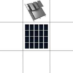 4-reihiges Solar-easy Klicksystem, schwarz, Hochkant-Verlegung, Dachpfanne für 8 Module Rahmenhöhe 32mm