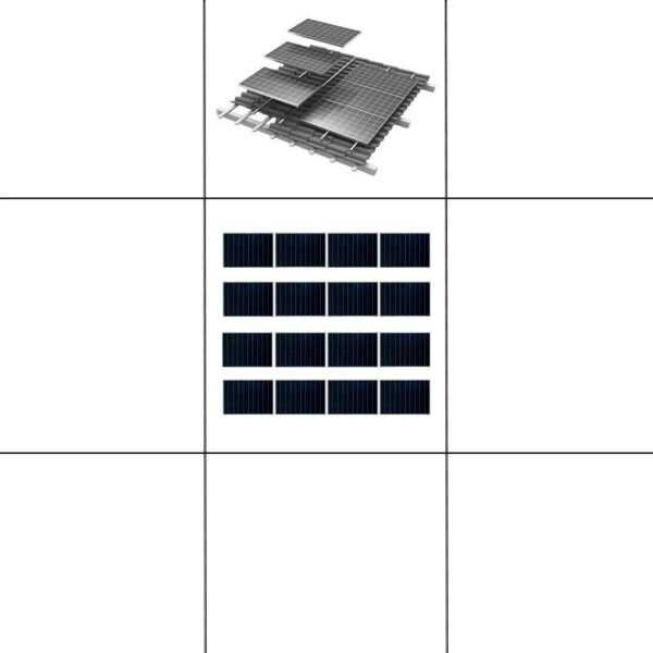 4-reihiges Solar-easy Klicksystem, schwarz, Quer-Verlegung, Dachpfanne für 4 Module Rahmenhöhe 32mm