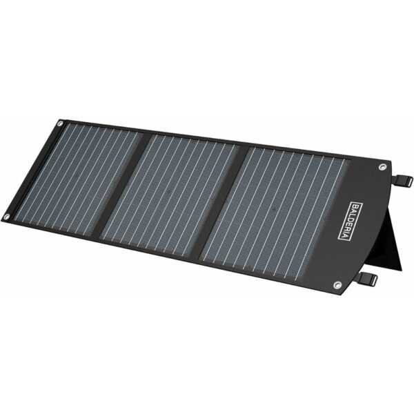 Balderia - Solarboard 60W, Faltbares Solarpanel für Powerstations, Solarmodul für mobile Solargeneratoren mit dc, usb, 2 Ständer & Griff, Strom für