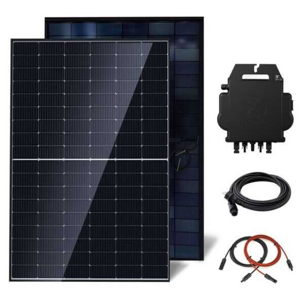 E.For.U Solarmodul Balkonkraftwerk, 800,00 W, Monokristallin, (APsystems Wechselrichter 600W/800W einstellbar), inkl. integrierter WLAN&BT Überwachung, 0% MwSt.