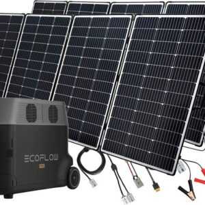 Ecoflow Solaranlage Delta Pro 3,6kWh Powerstation mit 2 x 440W Offgridtec Solarmodul, 440 W, Monokristallin, (Spar-Set), Plug and play