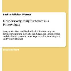 Einspeisevergütung für Strom aus Photovoltaik