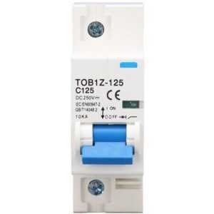 Eosnow - DC-Miniatur-Leistungsschalter 1P 125A 250V DIN-Schienenmontage für Solar-PV-System TOB1Z 125 C125