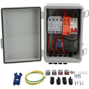 Eosnow - PV-Kombikasten dc 500 v, 4 String-Eingnge, wasserdicht, mit 15 a Sicherung, 63 a Leistungsschalter