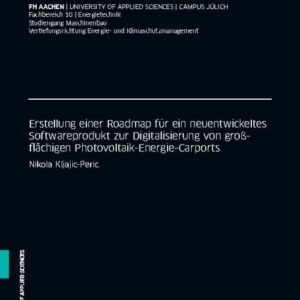 Erstellung einer Roadmap für ein neuentwickeltes Softwareprodukt zur Digitalisierung von großflächigen Photovoltaik-Energie-Carports