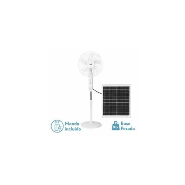 Fabrilamp - DC-Solar-Standventilator Clima White 30 w mit usb