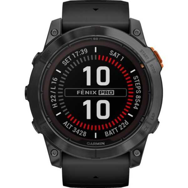 Garmin Fenix 7 Pro Solar 51/47mm, Smartwatch, Outdoor, Camping, Sport Smartwatch (3,3 cm), Solar, Sportband, Fitnesstracker, Wasserdicht