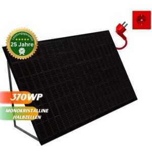 JA SOLAR Solarmodul Balkonkraftwerk 370Wp / 300W mit JA Solar 370 Wp und Hoymiles HM-300