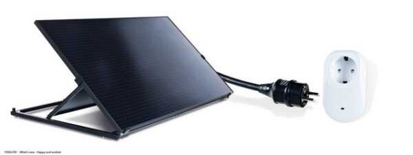 LLobe Solaranlage Sunet Solarpad 380WP, Solaranlage Balkonkraftwerk 380W, Plug & Play, (1-St., Solarpanel, Wechselrichter vormontiert, 5 m Anschlußkabel), Plug & Play, IP 67 Schutz