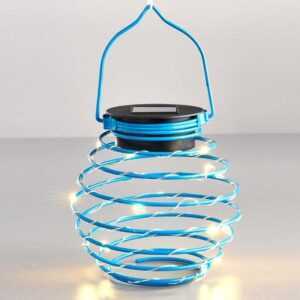 Led Solar Leuchte Spring in Blau - blue - Heitronic