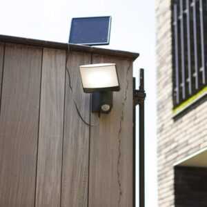 Led Solar Spot Sunshine in Anthrazit 11W 800lm IP54 mit - black - Lutec