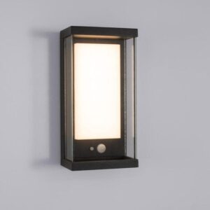 Led Solar Wandleuchte Bay in Anthrazit 1,5W 152lm IP65 - black - Nova Luce