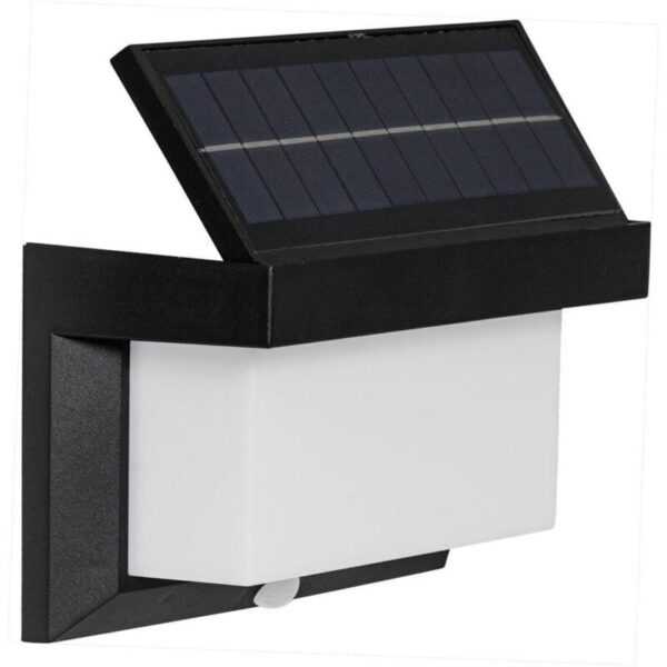 Led Solar Wandleuchte Utrera in Schwarz 3,84W IP44 mit - black - Eglo