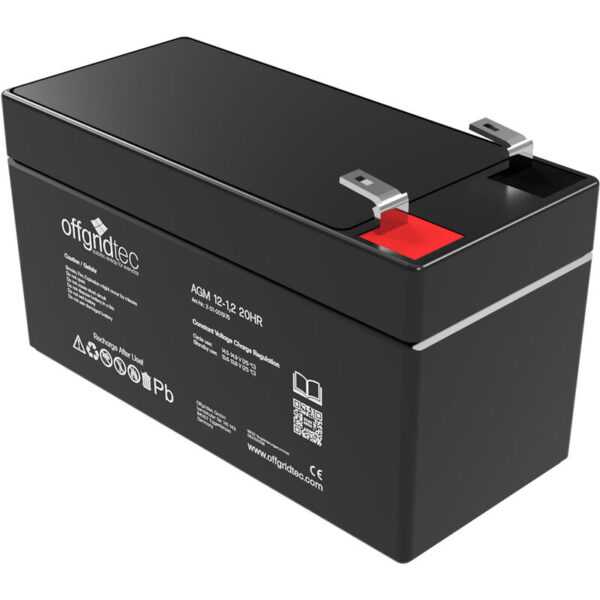 Offgridtec - agm 1,2Ah 20HR 12V - Solar Batterie Akku Extrem zyklenfest