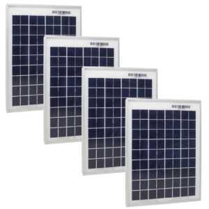 Phaesun Polykristalline 4er-Spar-Set Solarmodul Sun Plus 10, 12 V, 10 W