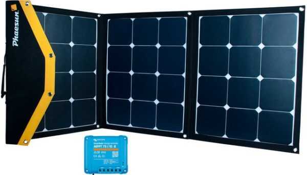 Phaesun Solarmodul "Module Kit Phaesun Fly Weight 135 Premium MPPT", 135 W, Monokristallin, (Komplett-Set, 2-St)