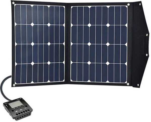 Phaesun Solarmodul "Module Kit Phaesun Fly Weight 90 Premium", 90 W, Monokristallin, (Komplett-Set, 2-St), inklusive Laderegler
