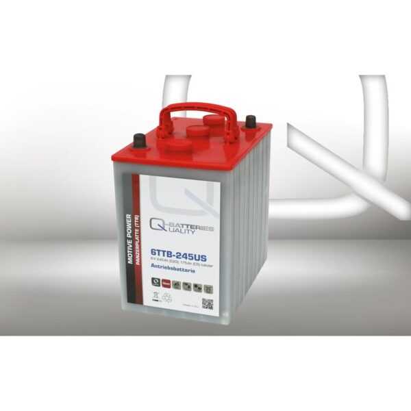 Q-Batteries 6TTB-245US 6V 245Ah (C20) geschlossene Blockbatterie, positive Röhrchenplatte