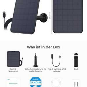 Reolink 6W Solarpanel Solarladegerät