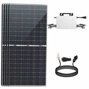 SOLAR-HOOK etm Solaranlage 1760W Balkonkraftwerk Bifazial Komplettset, mit 1800W Hoymiles Wechselrichter und Photovoltaik Solaranlage inkl. 10m Wielandstecker