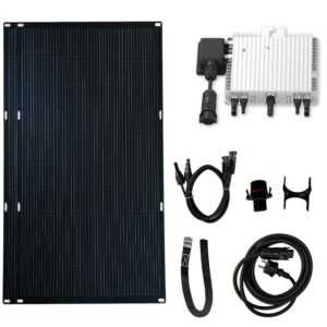 SOLAR-HOOK etm Solaranlage 800W Flexible Balkonkraftwerk Komplettset, (mit DEYE 600W/800W WIFI Wechselrichter), 4x 200W Flexibel Solarmodule Befestigung set - PV Solaranlage