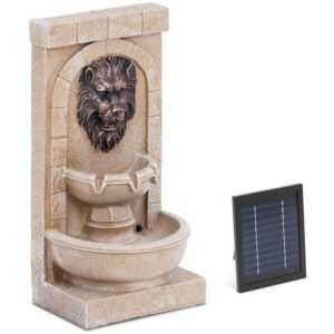 Solar Gartenbrunnen Solarbrunnen Zierbrunnen Wasserspiel Löwenkopf 2 Ebenen LED