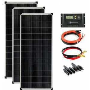 Solartronics - 300 Watt 12V Solar Set 20A Laderegler gelb Solaranlage Inselanlage Garten Camping Solarmodul 1200mm