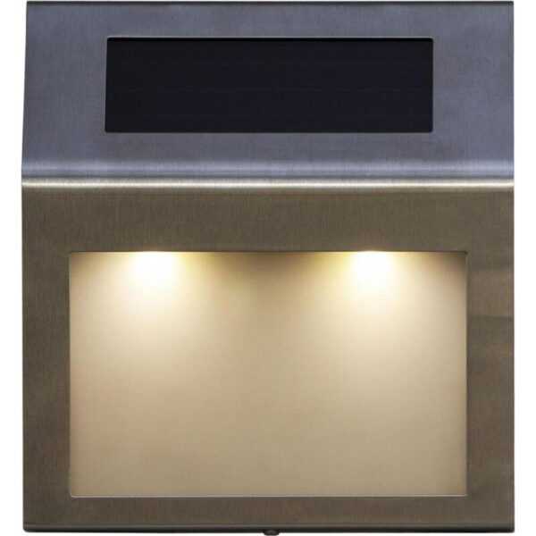 Star Trading - led Solar Wandleuchte Wally in Silber 0,06W IP44 mit - grey