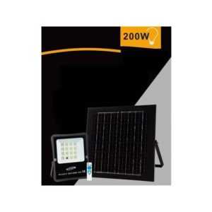 Trade Shop Traesio - solar led strahler 200W fernbedienung IP65 kaltweisses licht 6500K S01F-200W