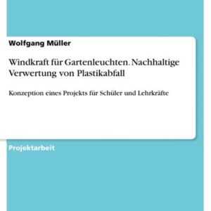 Windkraft für Gartenleuchten. Nachhaltige Verwertung von Plastikabfall