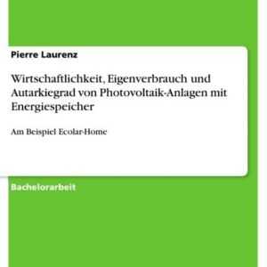 Wirtschaftlichkeit, Eigenverbrauch und Autarkiegrad von Photovoltaik-Anlagen mit Energiespeicher