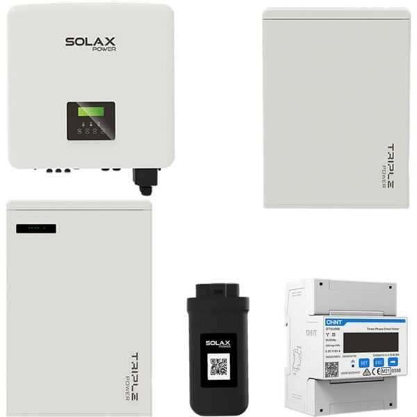 X3 G4 12kW 0% MwSt §12 iii UstG Hybrid Wechselrichter mit 11,5kWh T58 Solarspeicher-Set - Solax