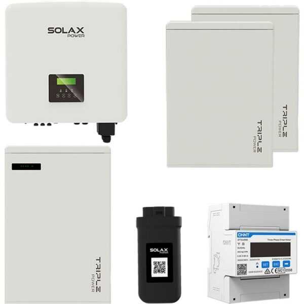 X3 G4 15kW 0% MwSt §12 iii UstG Hybrid Wechselrichter mit 17,3kWh T58 Solarspeicher-Set - Solax