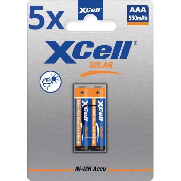 XCell 10x XCell Solar Akkus X550AAA Micro Ni-MH 1,2V 550mAh (5x 2er Blister) Akku