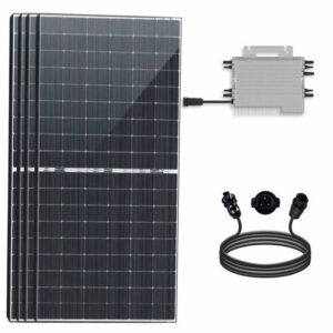 enprovesolar Solaranlage Balkonkraftwerk Komplettset 2000W (4x Bifazial Modul), mit Deye Wechselrichter 1600W und Photovoltaik Solaranlage inkl. 10m Wielandstecker