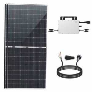 enprovesolar Solaranlage Balkonkraftwerk Komplettset 720W (2x Modul), Hoymiles WIFI Wechselrichter 800W, Photovoltaik Solaranlage mit 10m Schukostecker