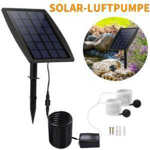 yozhiqu Teichbelüfter Solar Aquarium Sauerstoffpumpe,Aquarium Oxygenator Belüfter Luftpumpe, (1-St), Plug-in Sauerstoffpumpe für Outdoor-Pool Teich Fischbecken Schwarz