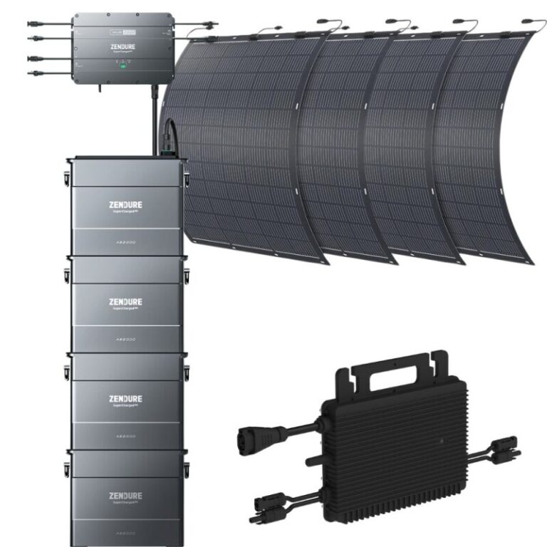 Zendure SolarFlow2000 4x AB2000 + Wechselrichter + 4x 210W Solarpanel