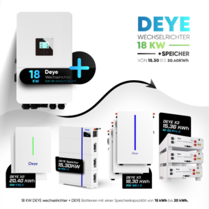 Deye Komplettset 18 kW Hybridwechselrichter SUN-18K-SG05LP3-EU-SM2 | 15