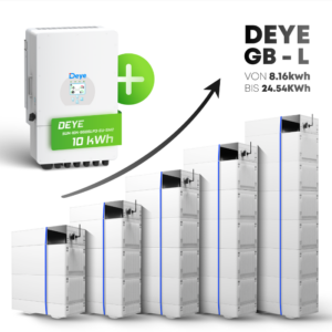 Deye Komplettset SUN-10K-SG01HP3-EU-AM2 Hochvolt Hybridwechselrichter 10 kW & GB-L-Pro Hochvolt Speicher für PV Anlage 7 - 24 kWh auswählbar
