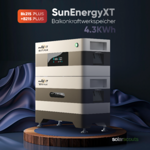 SunEnergyXT BK215 PLUS 4300 Wh Kopfspeicher + Erweiterungsmodul für Balkonkraftwerke